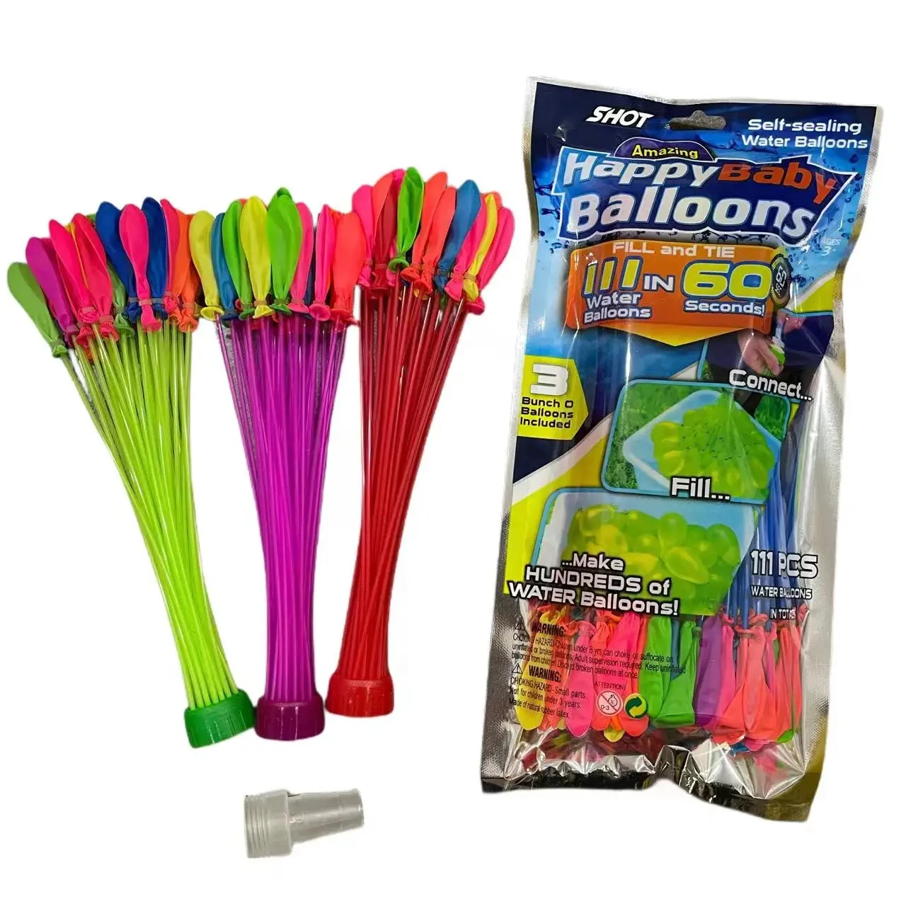 Factory spot Water Balloons 111pcs /bag  Balloon Self Sealing Magic Quick Fill Water Balloons for Summer Relax Outdoor