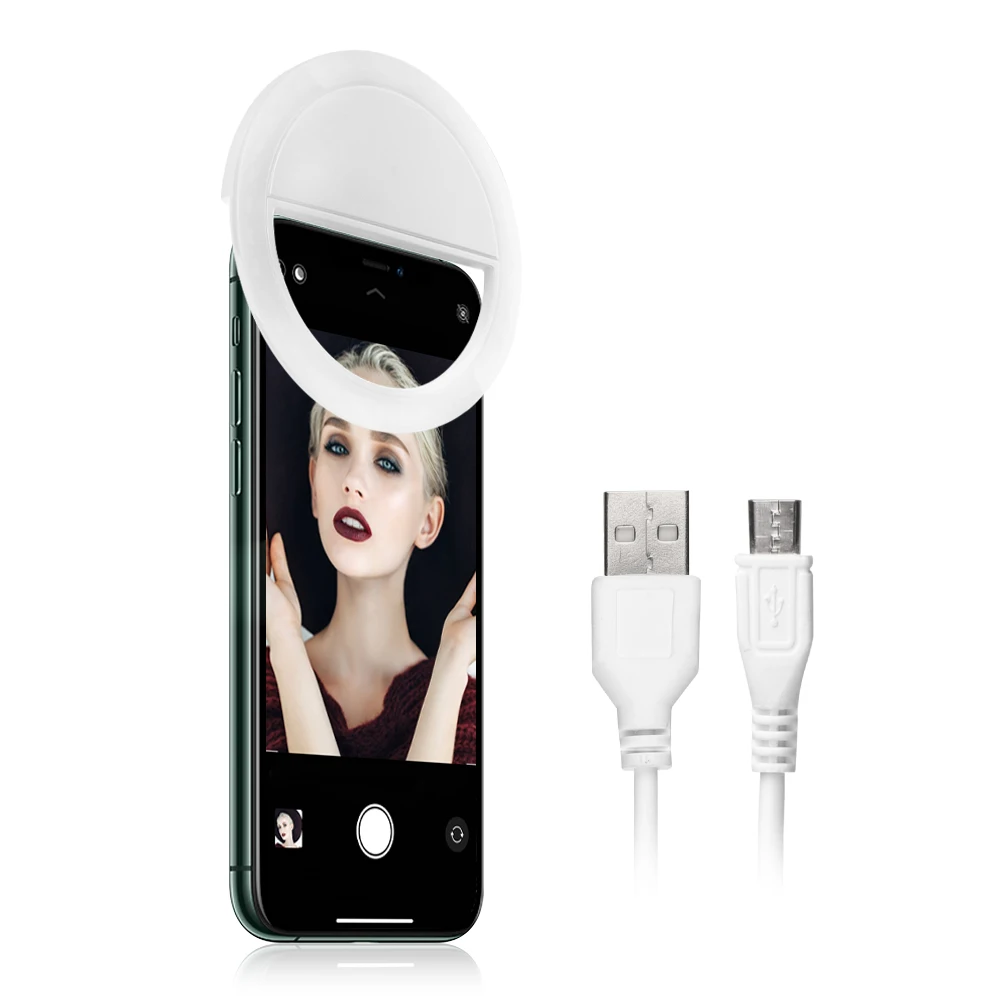 Индивидуальный мобильный студийный фото селфи мини-маленький дешевый зажим для светодиодный кольцевой светильник сотового телефона светодиодное
