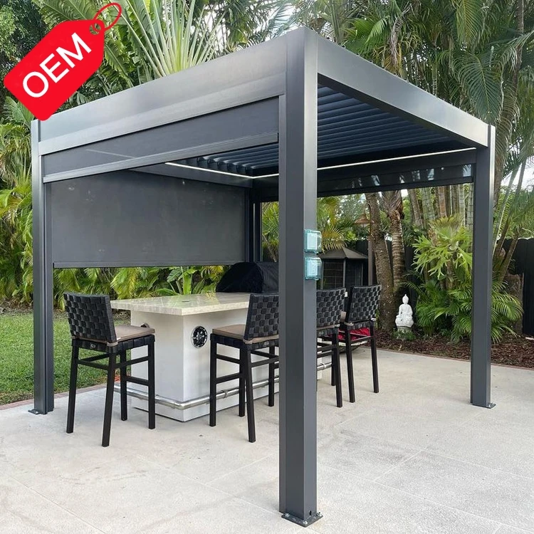 Good Quantity Easy Assembly Aluminium Pergola Customized Aluminium Terrace Roof Pergola Awning
