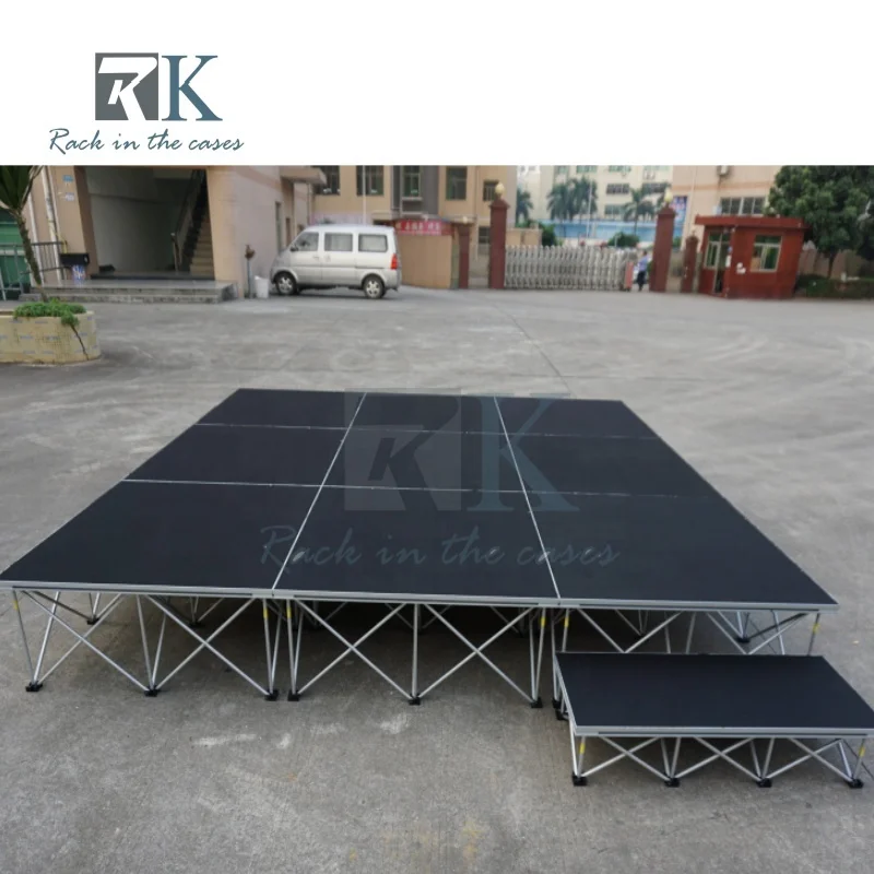 Mobile Folding 40cm H secure stage platform aluminum dance wedding stage