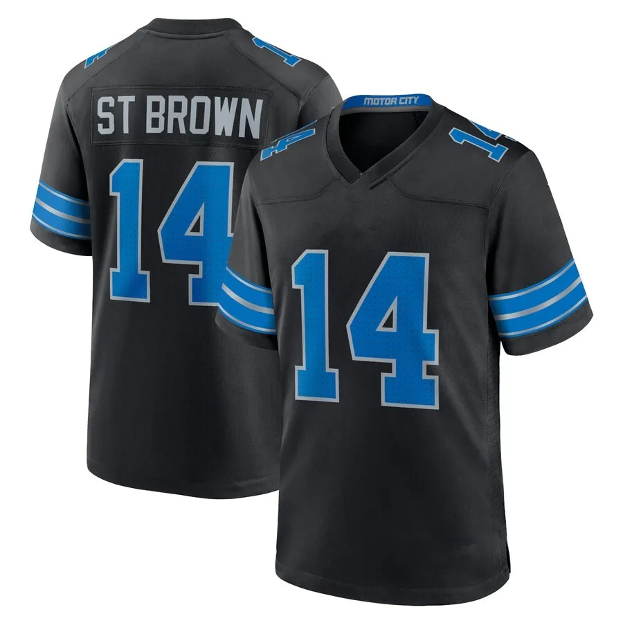Alex Anzalone Jahmyr Gibbs Football Jersey Jack Campbell Barry Sanders Jared Goff Sam Laporta David Montgomery Amon-Ra St. Brown