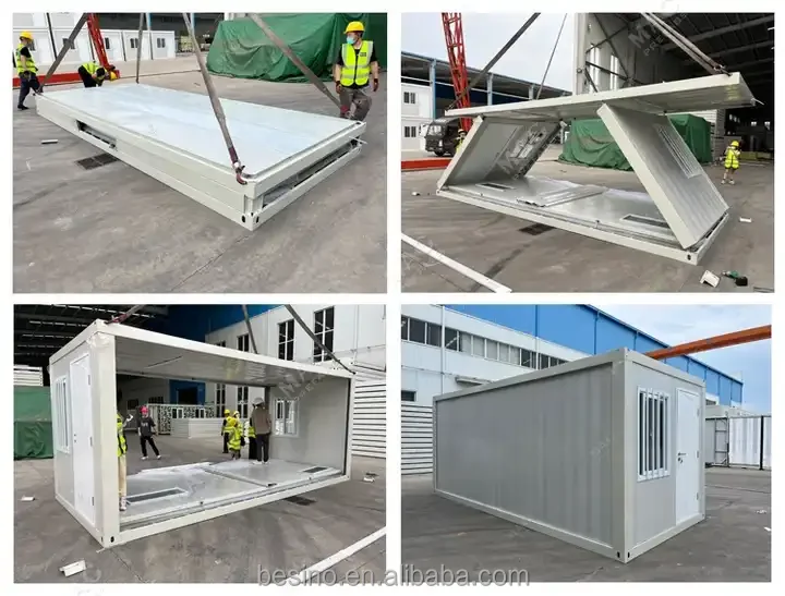 Foldable Container House 40 Ft Panel Prefab Modular Tiny Foldable Container House Tiny House Foldable