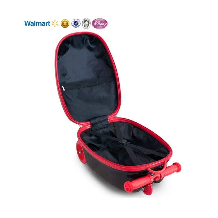 Cheap customized fashion egg shape 18inch suitcase rideable maletas kids foldable eva scooter suitcase