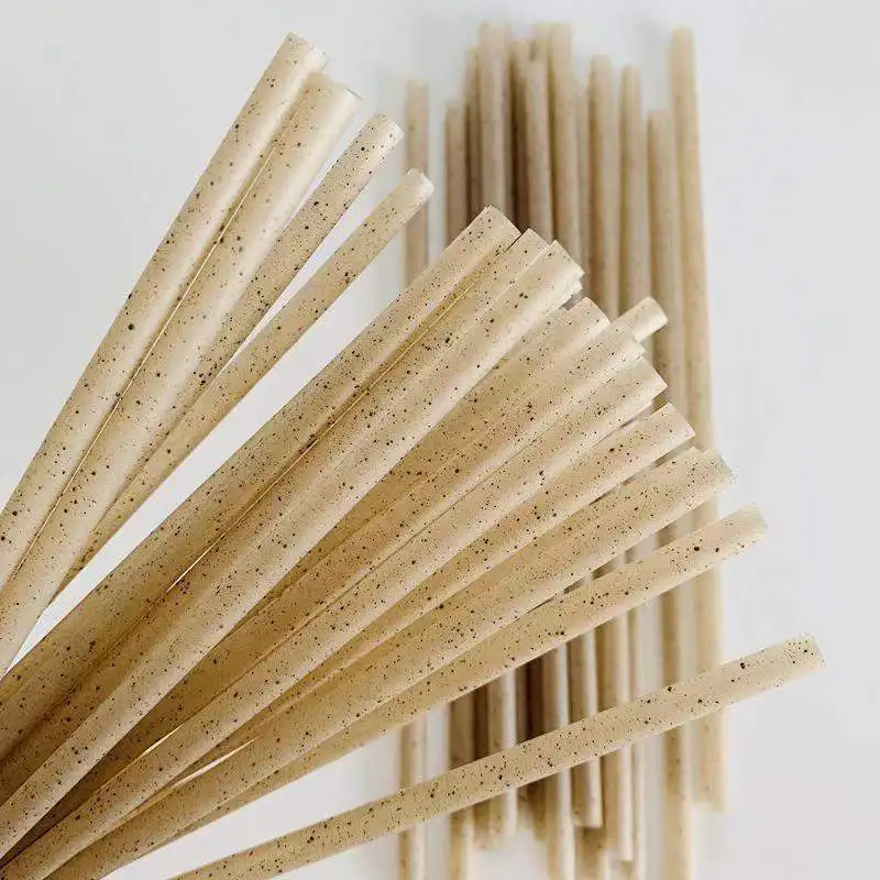 NOT plastic PLA coffee grounds biodegradable disposable drinking straw 100% sugarcane straws