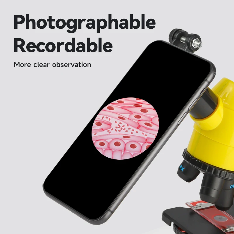 HD Optical Microscope Toys 1600x Biology Kids Science High Magnification Home Professional Students Teaching Gifts