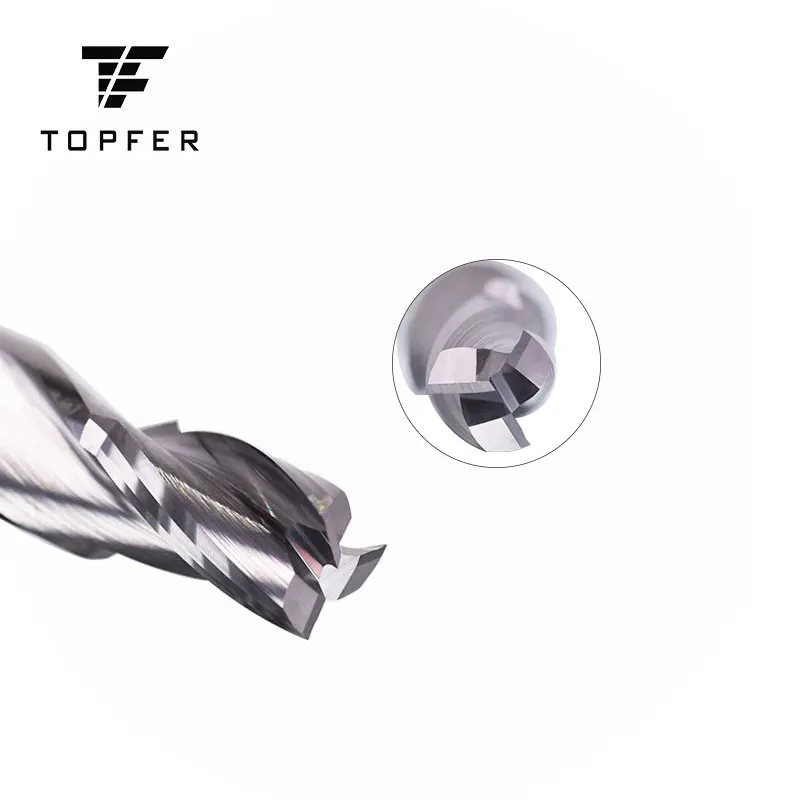Подгонянный CNC Tungsten Карбид 3 Флейта 2 шаг Концевая фреза 6 мм для нержавеющей