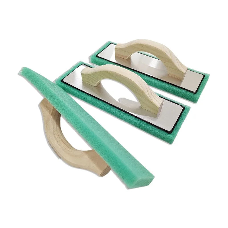 Green Foam Masonry Float Trowel For Surface Preparation DIY Grade Wood Rubber Blade For Poly Sponge Plaster Plastering Rending