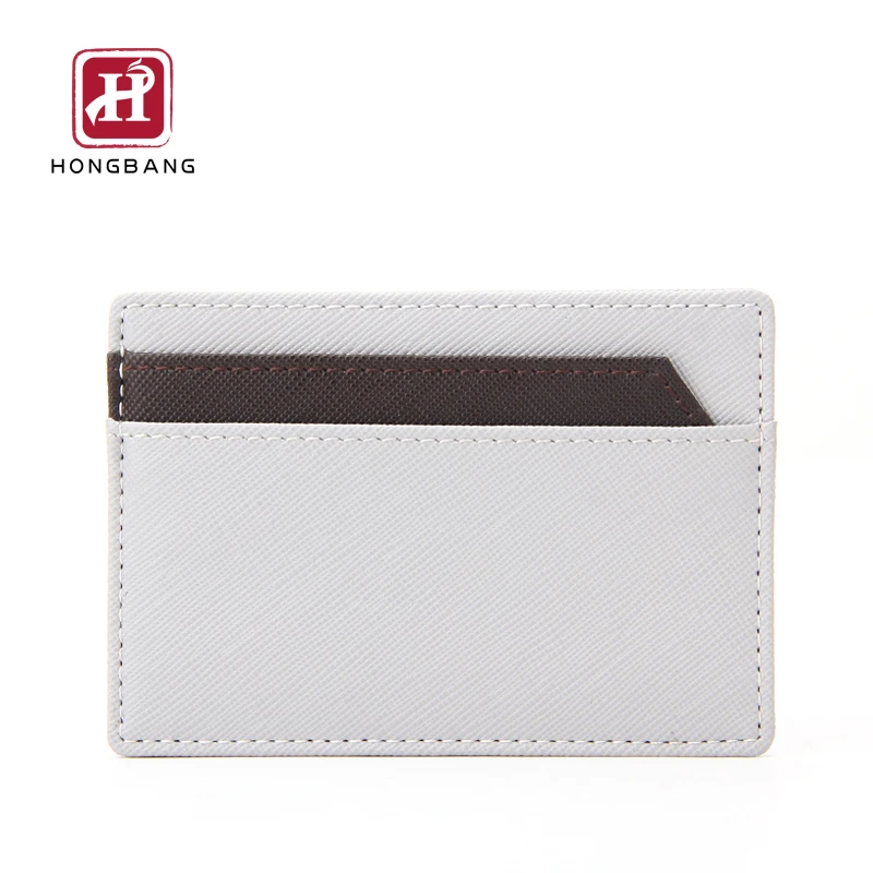 
Credit card holder mini wallet Saffiano PU RFID Slim ID Card Holder Wallet 