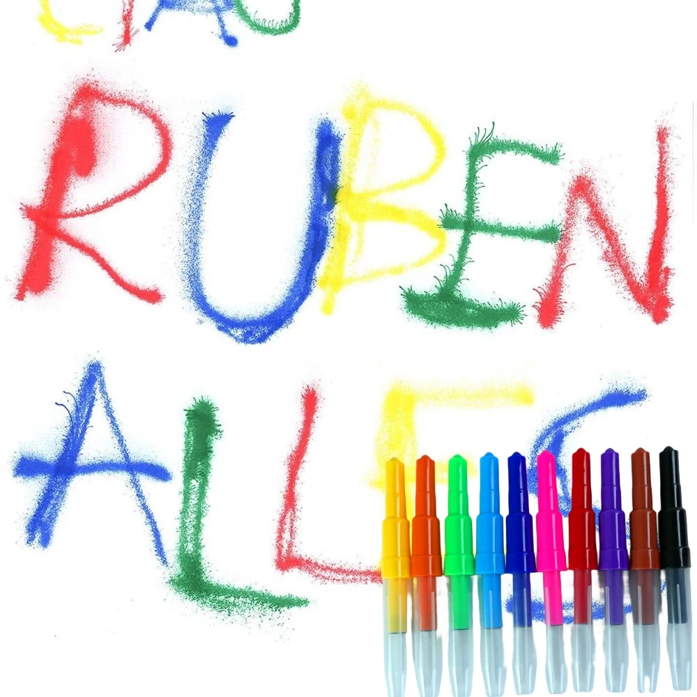 KHY 10 Color Changing Magic And Spray Graffiti With Drawing Colored Blowing Bubble Lansay Set Pet Art Mouthe Air Blow Marker Pen