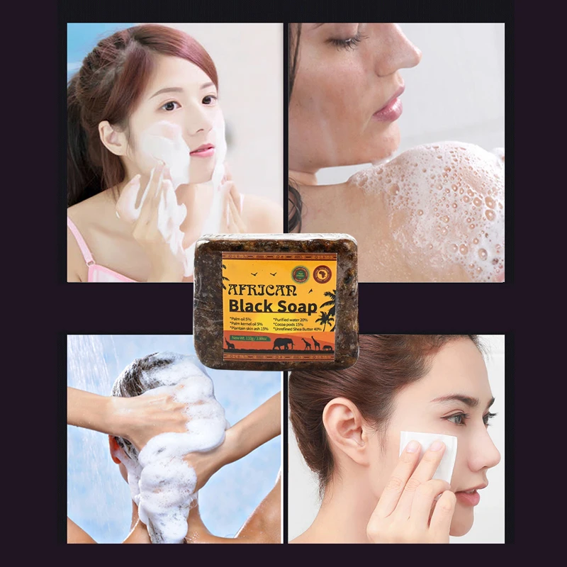 OEM Organic Raw Handmade Black African Soap