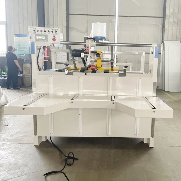 Semi Automatic Folder Gluer Machine Machine To Make Cardboard Boxes