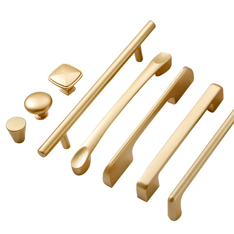 High Quality Zinc Kitchen Furniture Cabinet Handle Gold And Black Push Long Profile Closet Handles