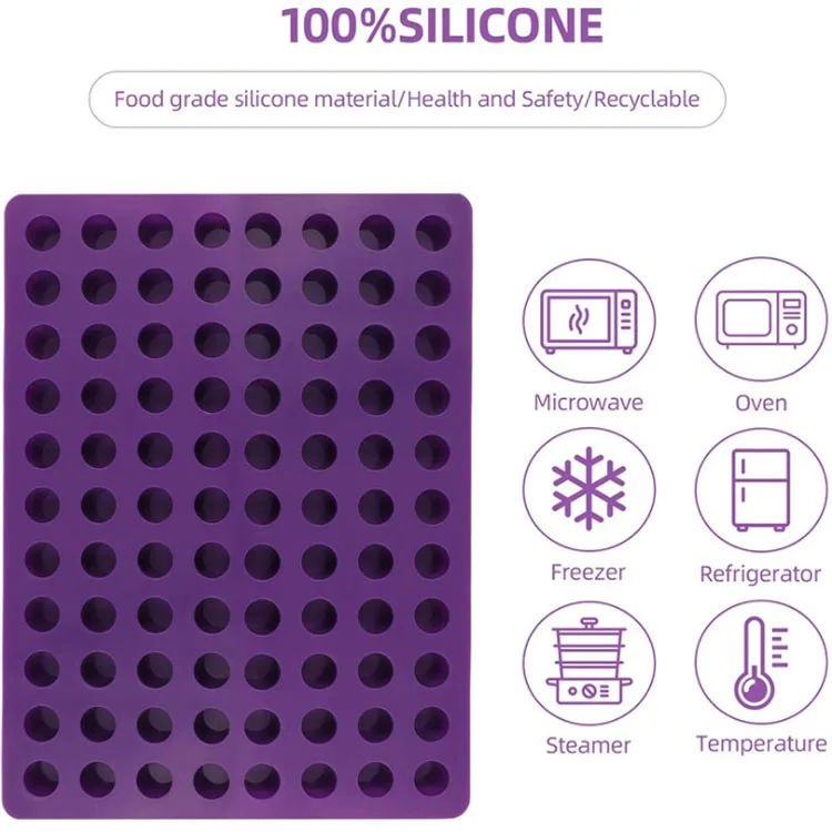 88 Cavity Multipurpose Homemade Chocolate Candy Cake Decoration Ice Tray Mold Silicone Baking Mold