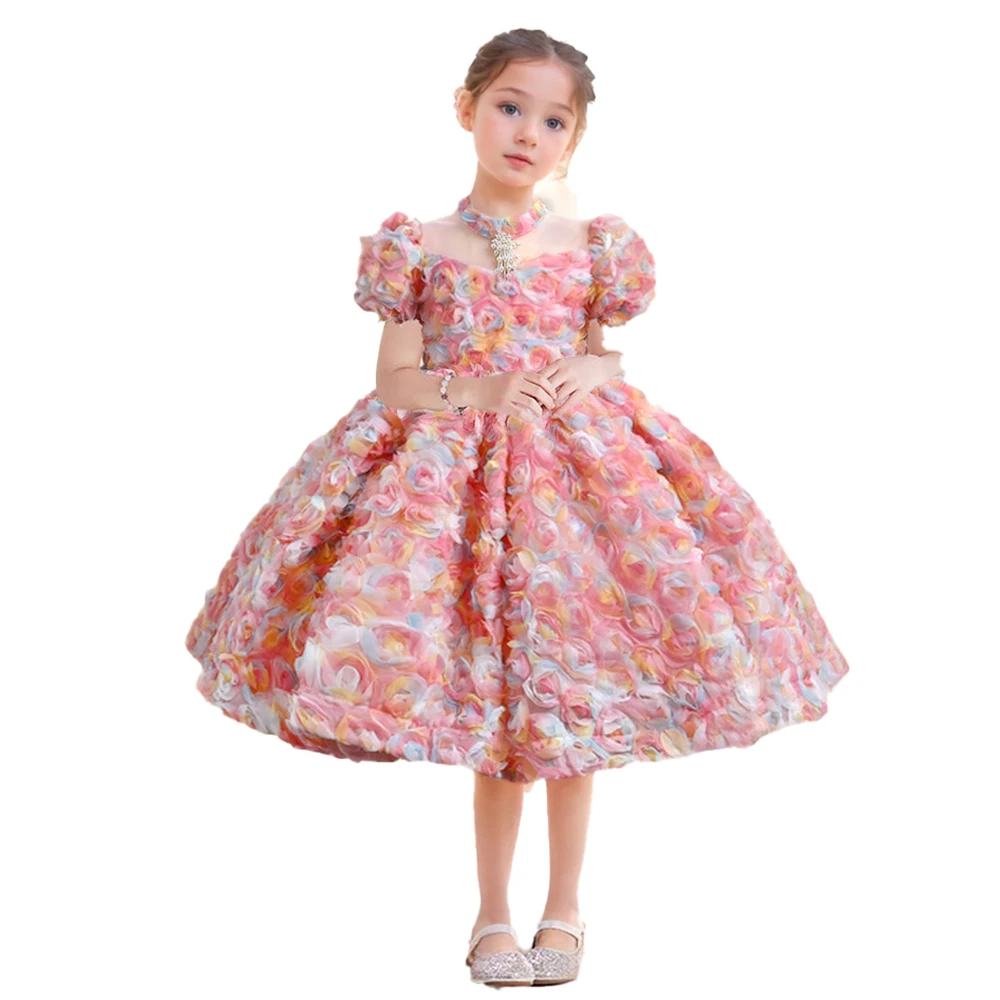 Детское платье с пышными рукавами