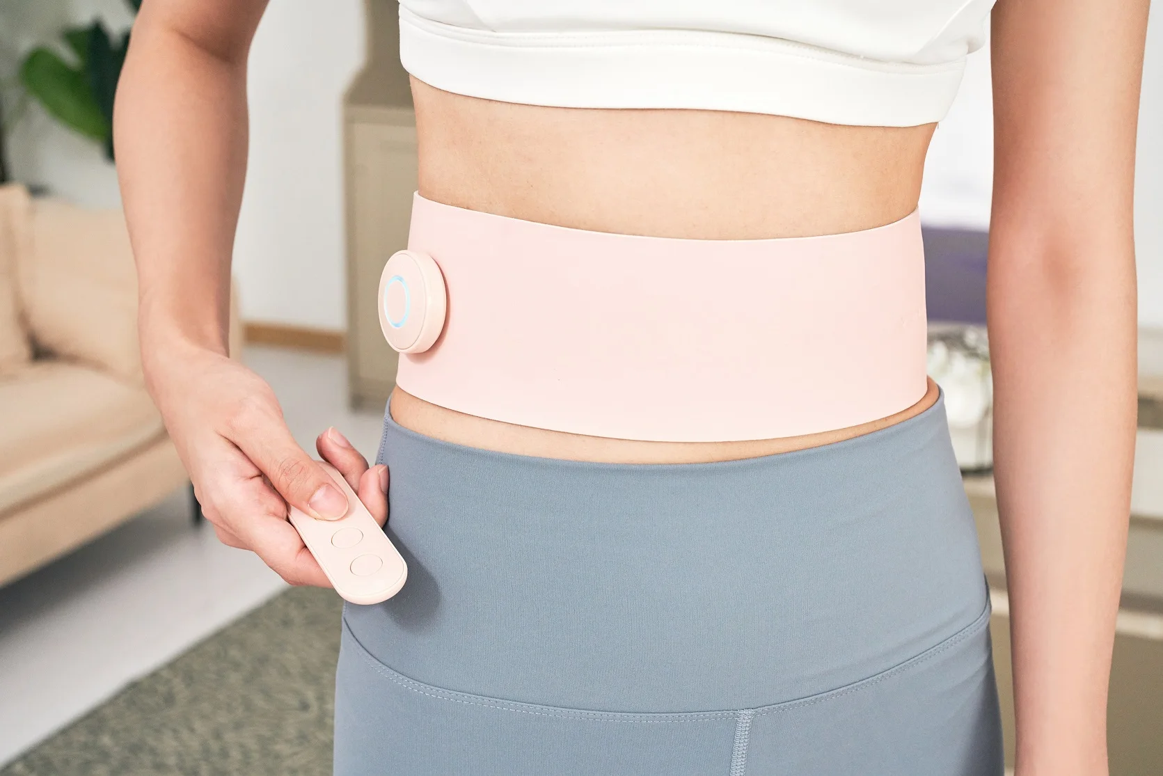 ems heating belt smart wireless ems body shape waist slimming belt heat film menstrual palace warmer massager