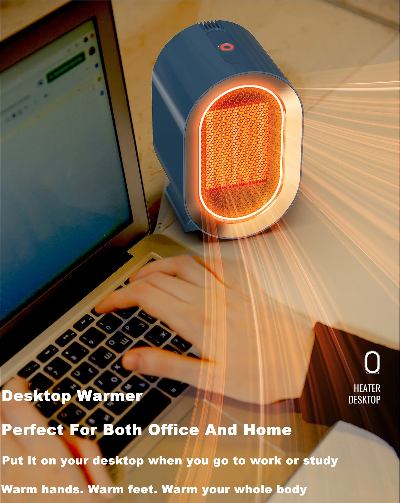 1200W Intelligent Portable Winter Use Heater Mini Electrical Silent Mini Fan Heater For Bedroom