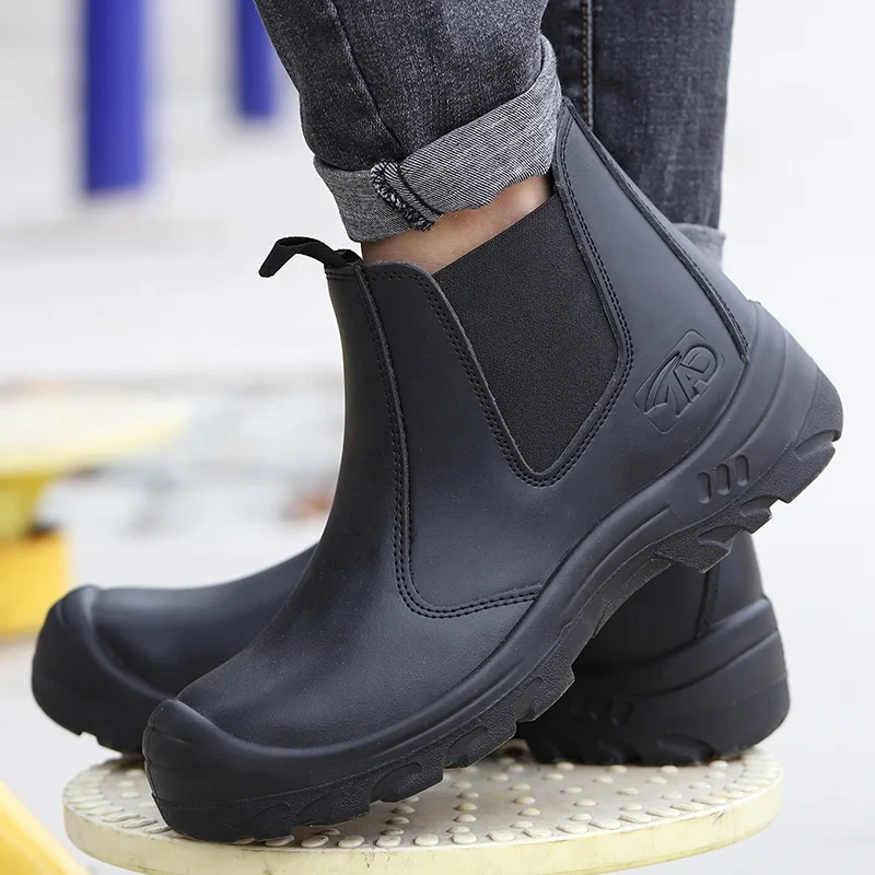 Wholesale High Quality Steel Toe Anti-smashing  Men Water-proof Work Safety Shoes Boots