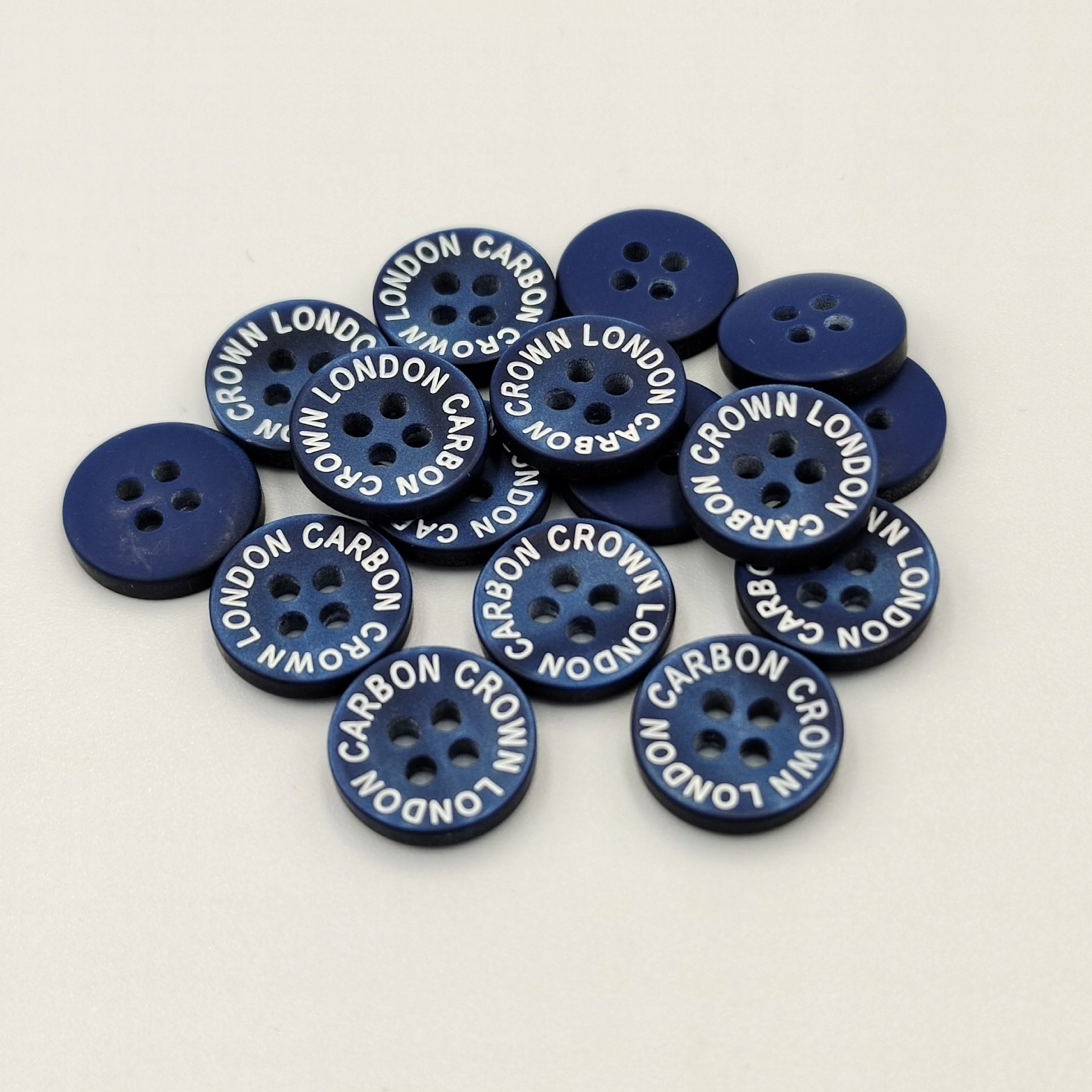 Wholesale Laser Plastic Sewing Round Shaped 4-Hole Designer  Colorful Resin Shirt 18L Button