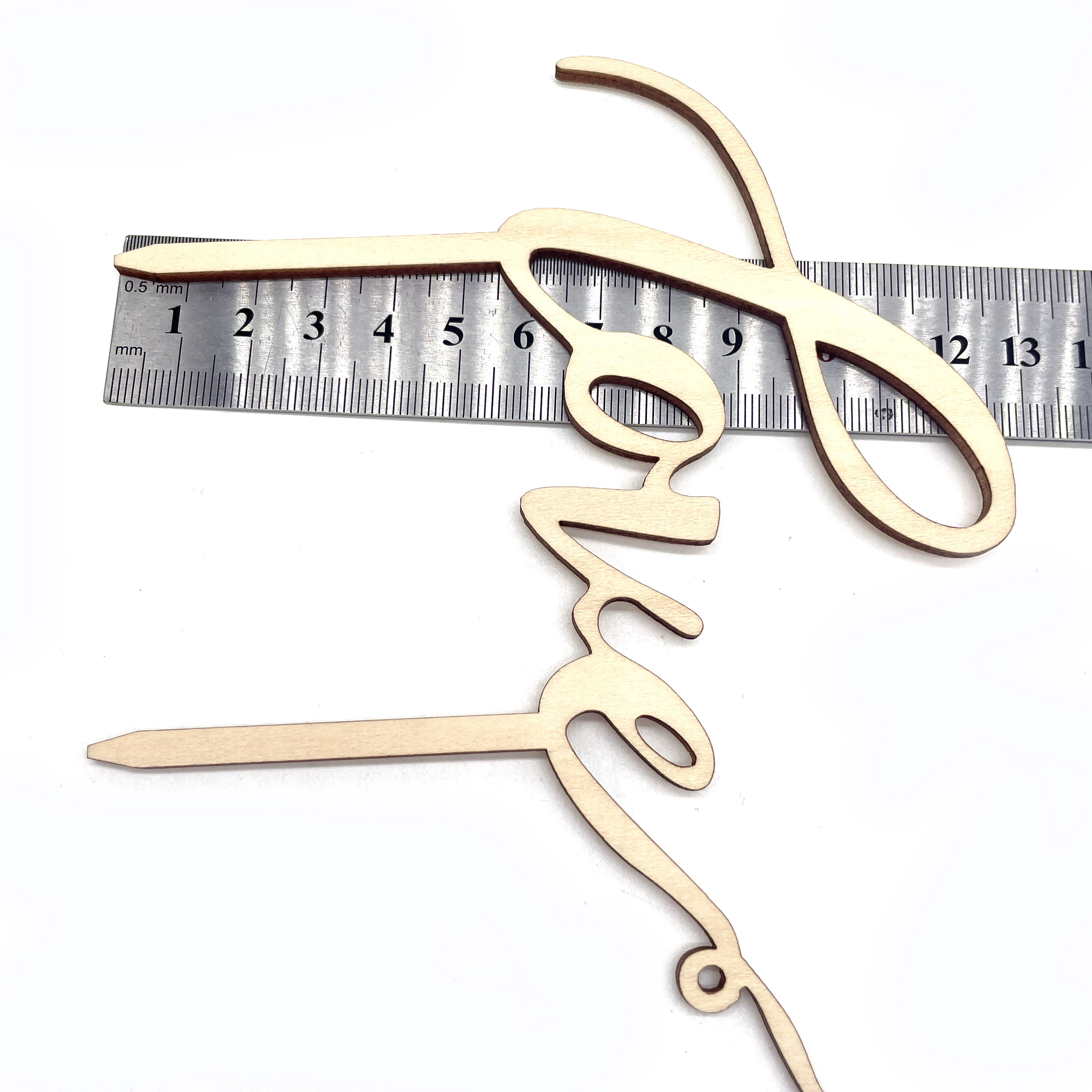 2023 New Wood Love Cake Topper - Wedding/Engagement/Bridal Shower/Anniversary/Birthday Party Decorations Supplies