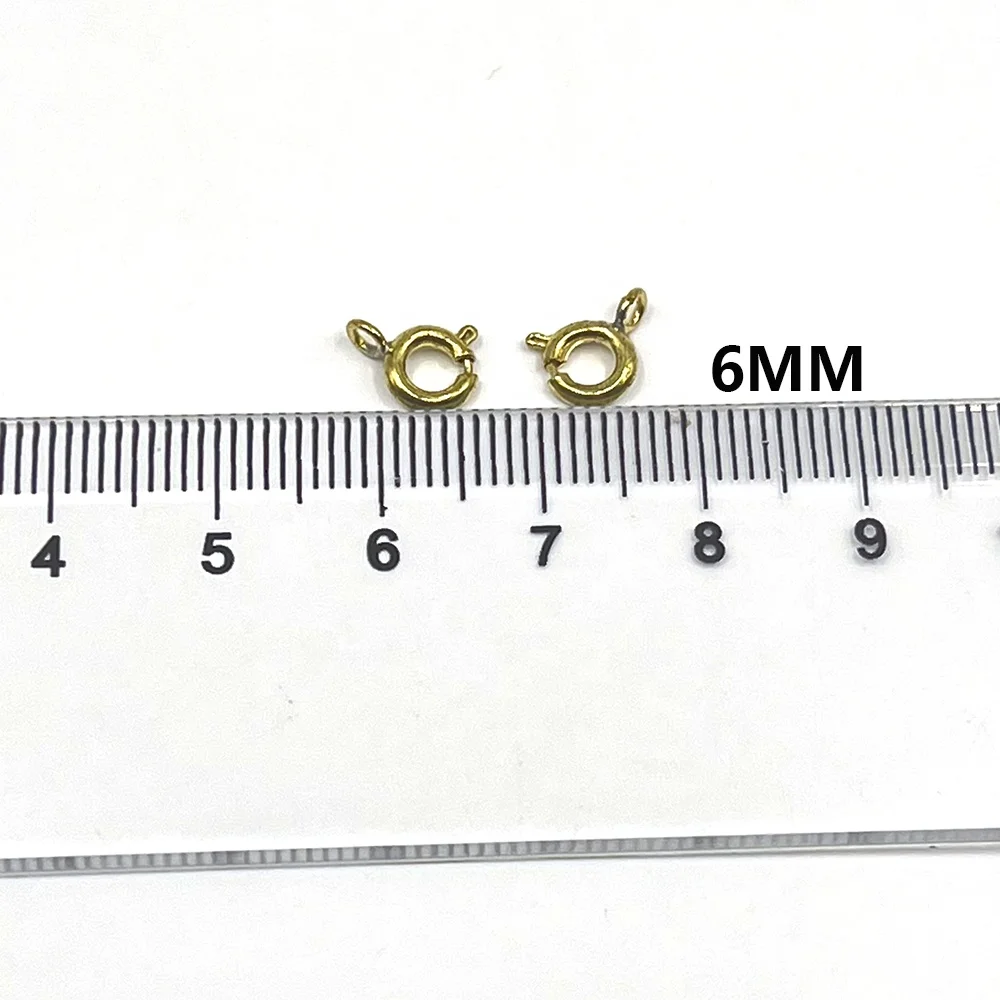 Raw Brass Spring Ring Clasp Open Ring Jewelry Clasp for Chain Necklace Bracelet Connectors DIY Jewelry Making Supplies Findings