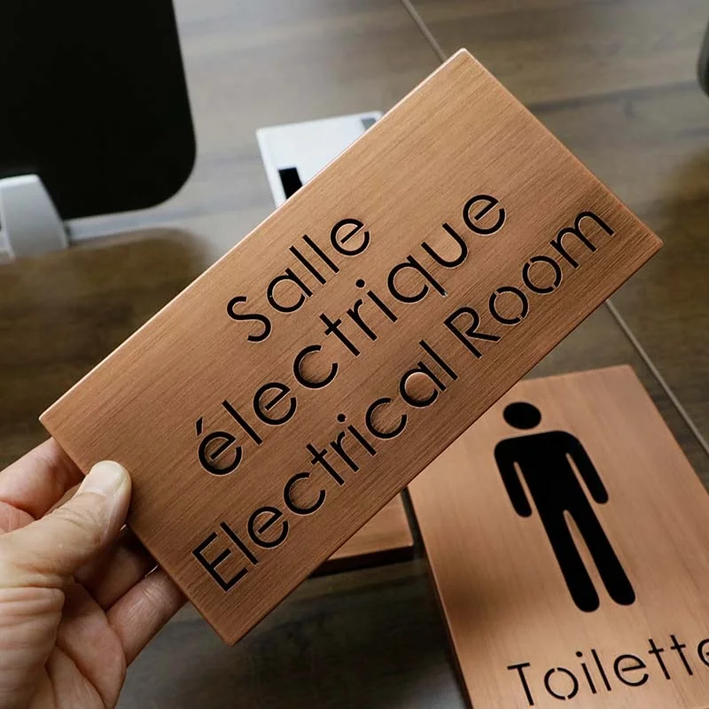 Custom Stainless Steel Door Numbers Plaque  Hotel name plates designs Room Number Sign Door Plate Signs Forl building