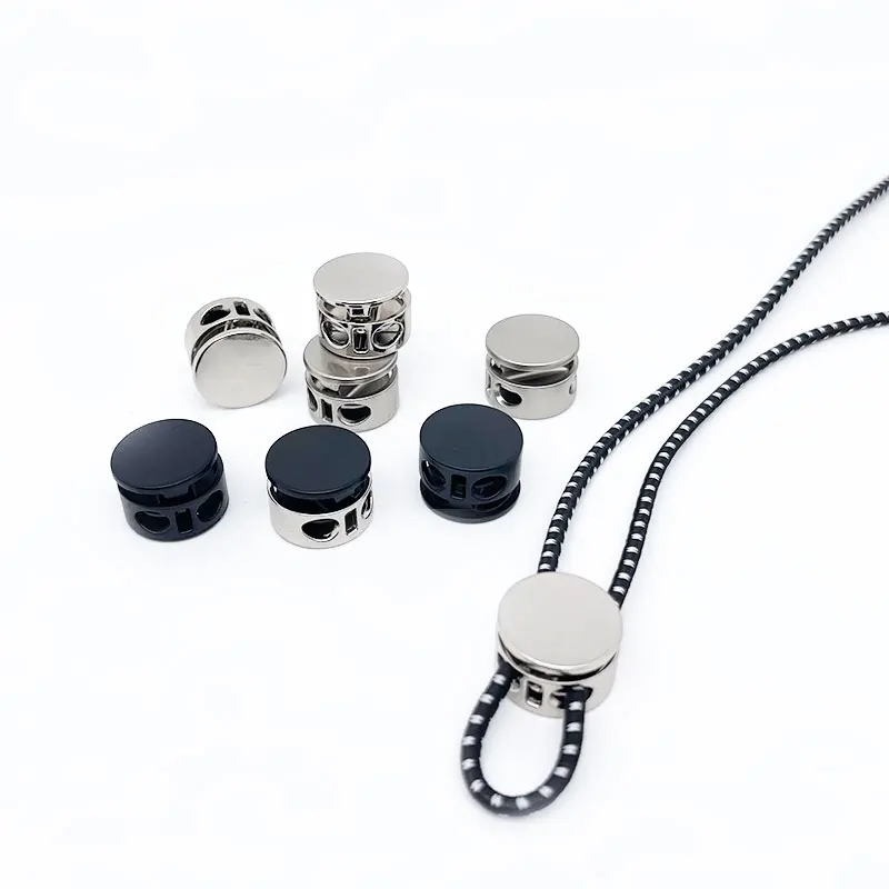 Garment accessories toggle cord adjuster stopper tali elastic cord stopper metal stopper round cord lock