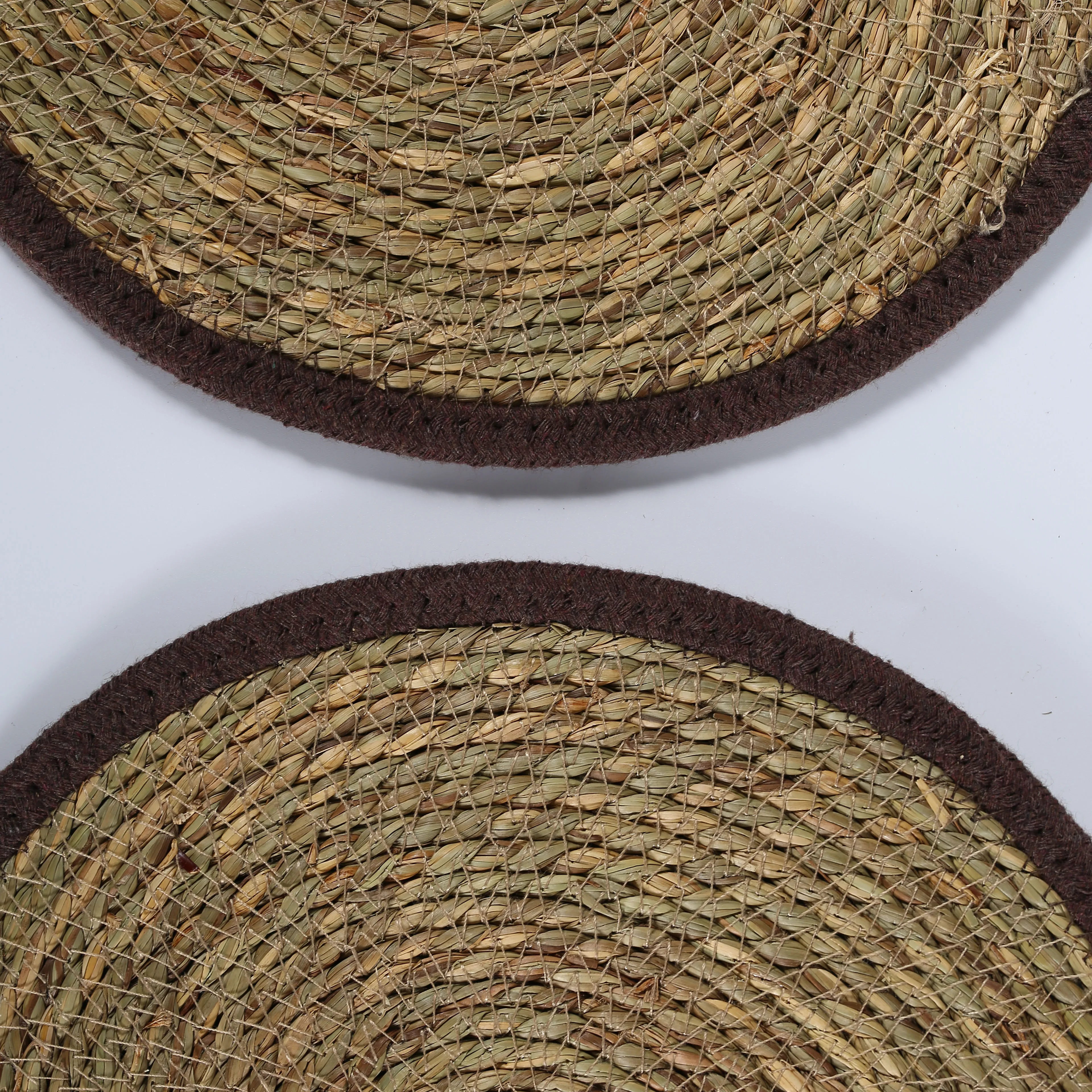 Tabletex Water Hyacinth Straw Braided Handmade Placemats Round Woven Placemats Natural Wicker Place mat