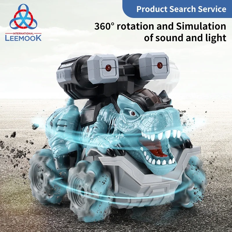 2.4G Rotating Off Road Remote Control Car 360 Rotating  Rc Dinosaur Stunt Car With Light Music