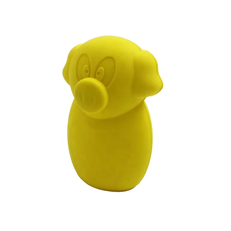 PT005 Foshan Dragon wholesalers silicone pig shaped pet toy dog chew toy puppy toy