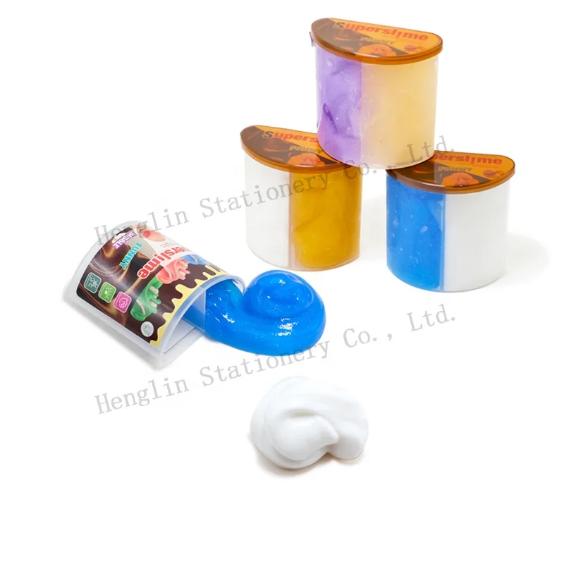 New arrival chocolate shape slime putty kit ECO-friendly blow bubble noisy putty kit colorful kids educational slime putty