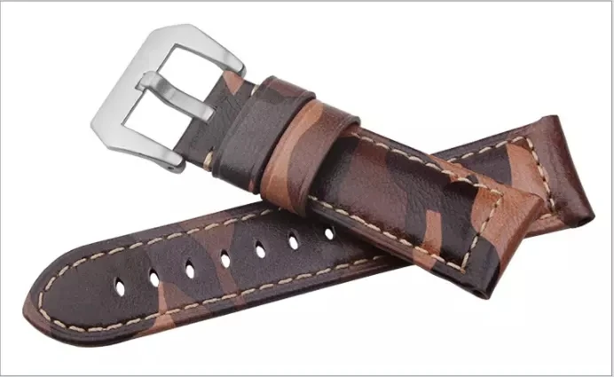 18/20/22/24mm Cow Leather Camouflage Watch Straps onthelevel Brand Watch Band Watch straps