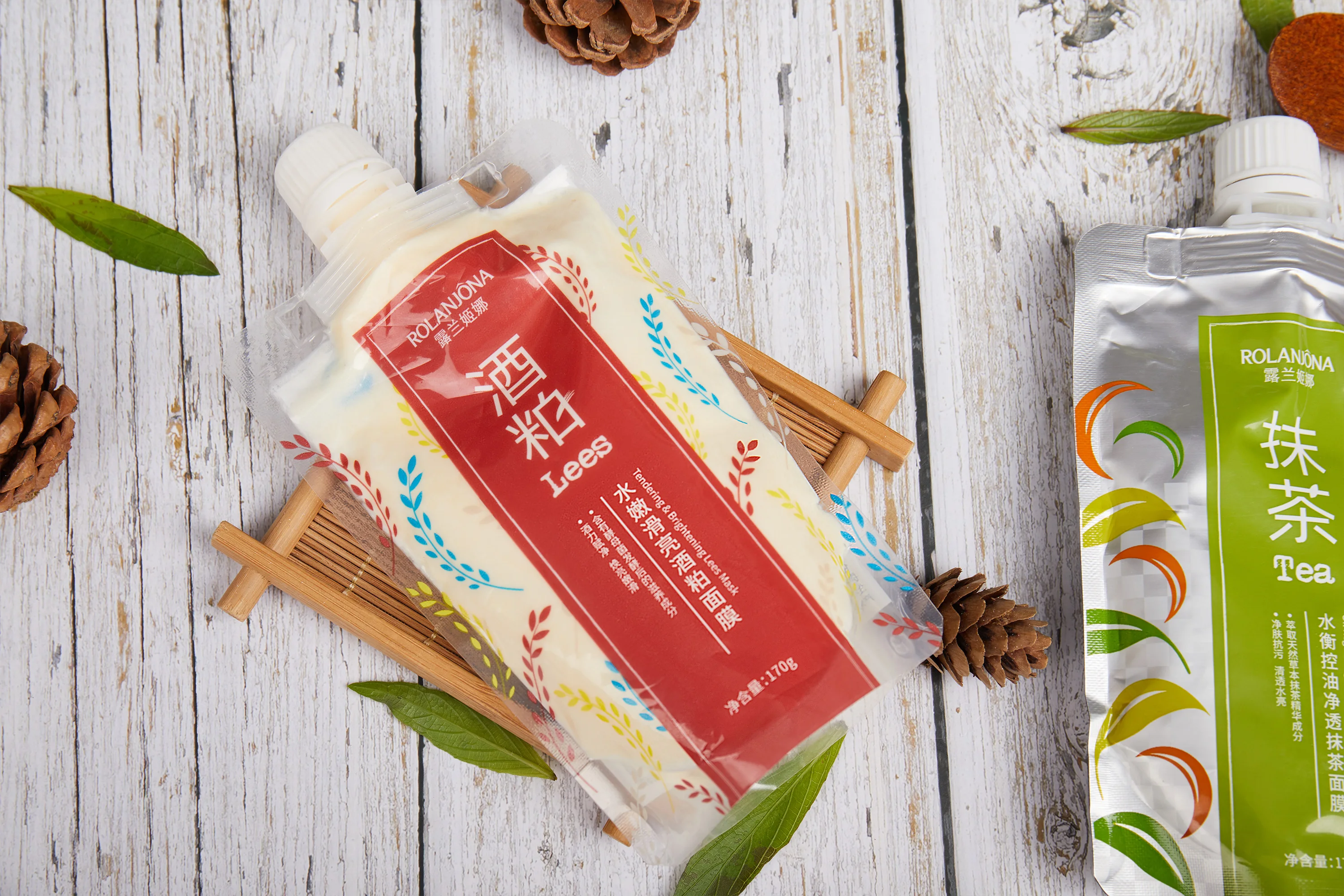 Private label OEM sake lees clay mask mud facial mask