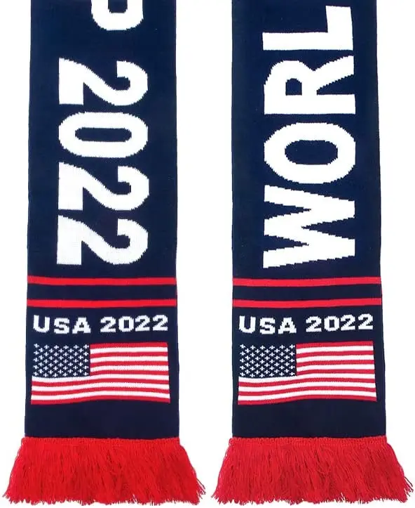 Лидер продаж, теплый популярный модный элегантный жаккардовый вязаный шарф 2022 с логотипом мирового клуба