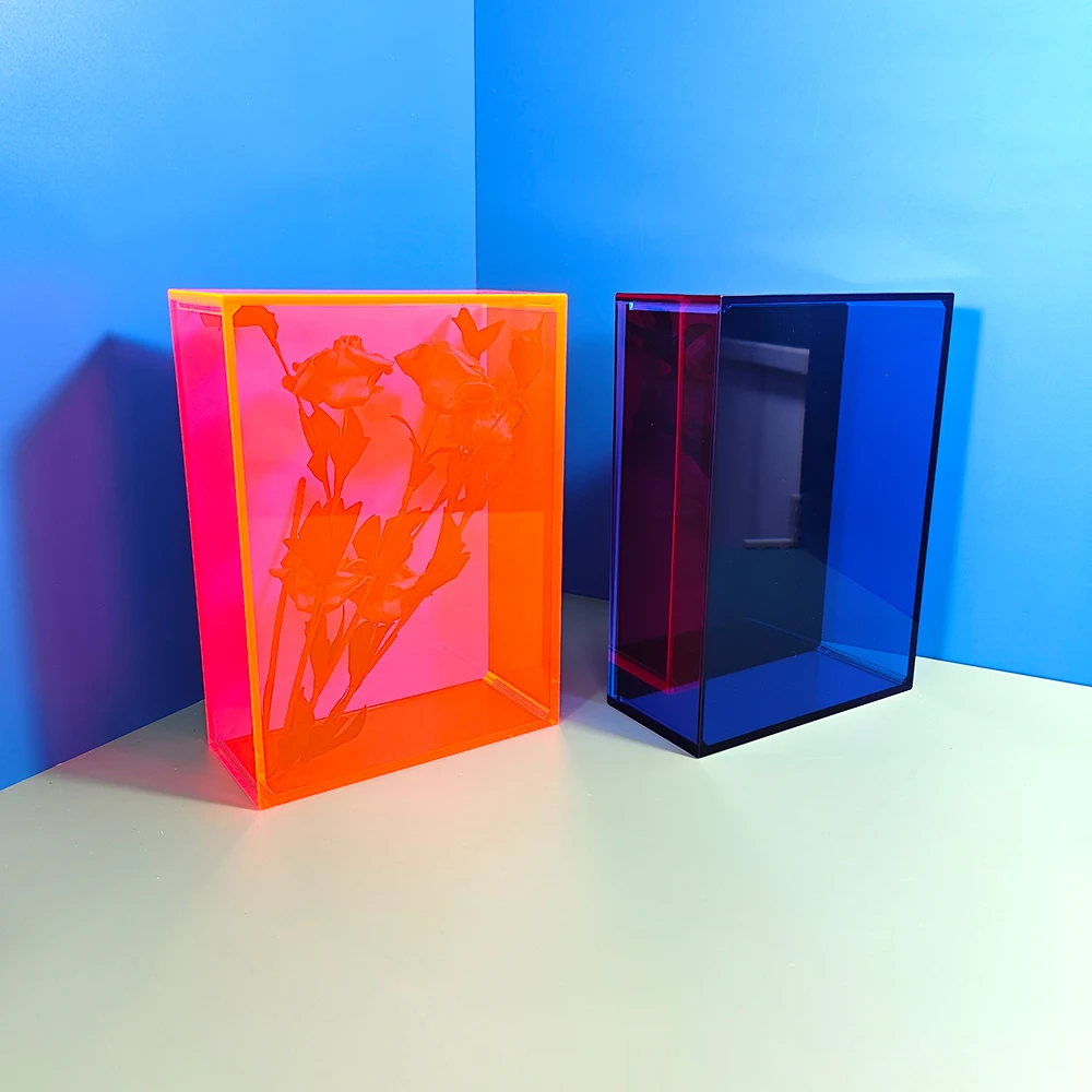 wholesale price custom colorful acrylic display case box