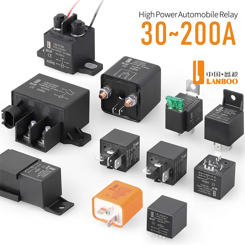 LANBOO New product 12/24V 180A Car Start Automotive Relay,Heavy Duty & High Power Car Relay