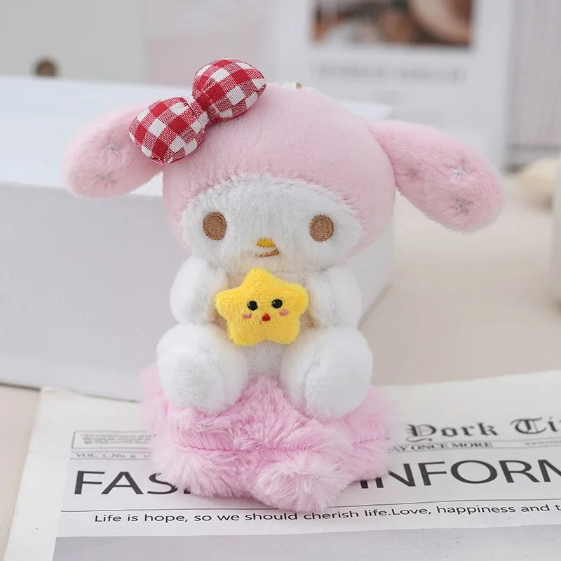 Wholesale Cartoon Sanrio KT Cat My Melody Plush KeyChains HelloKitty Plush Doll Backpack Plush Pendant Kids For Gift