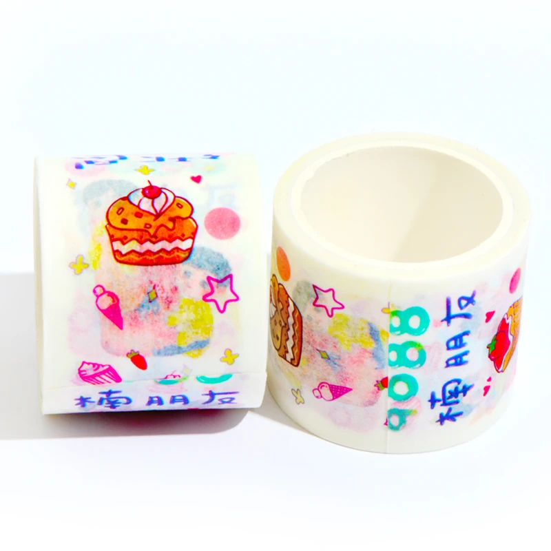 
cheap OEM logo custom cartoon anime printed washi tape Japanese masking kawaii love washi tape paper as gift 