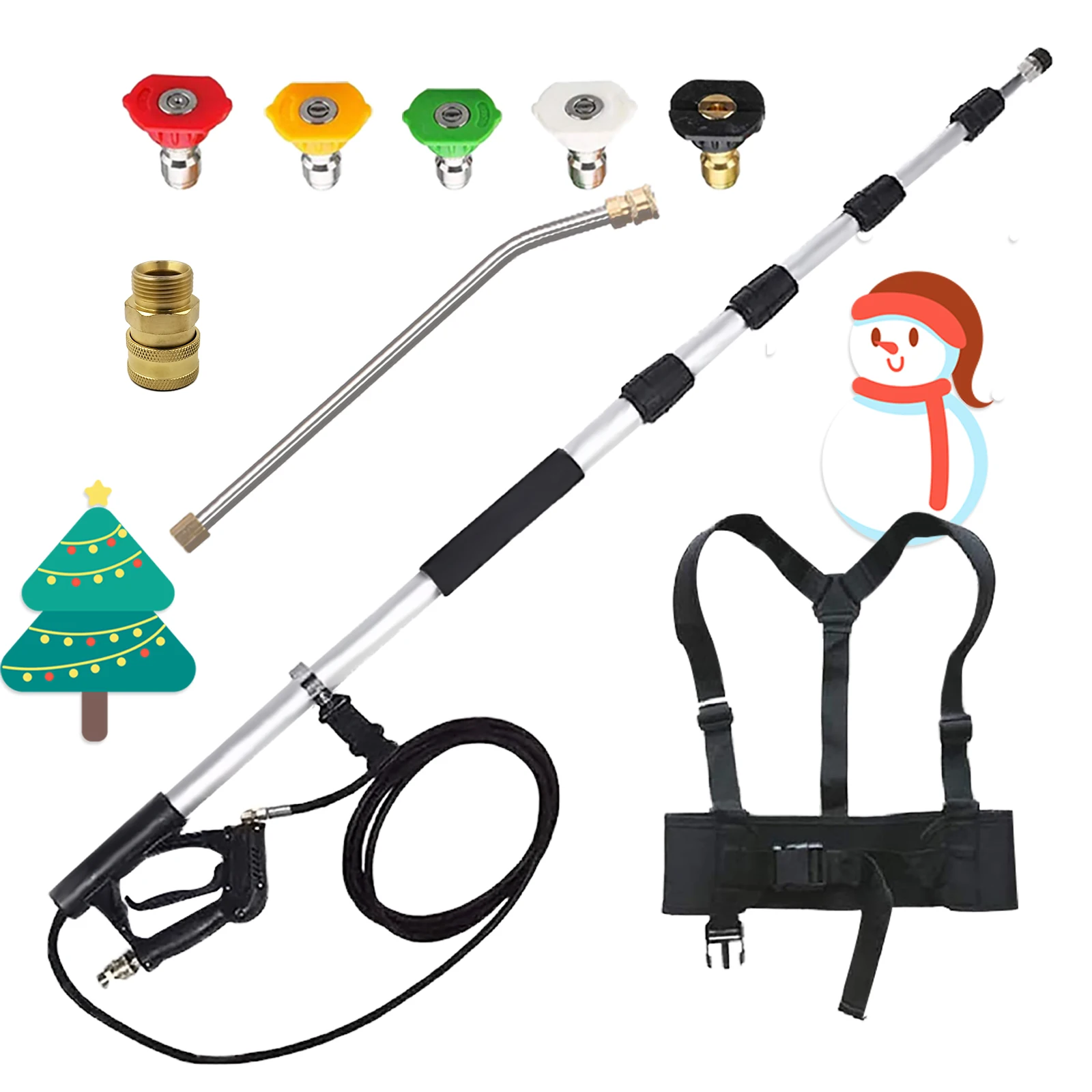 Home Car Wash Kit High Pressure Water Gun Brand New Automatic Car Wash Telescopic Spray Wand