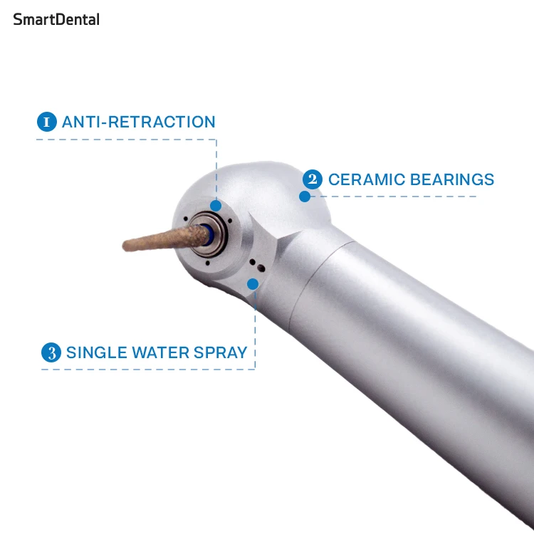 Push button surgical handpiece dental fast handpiece single spray water 4 hole dental high speed handpiece