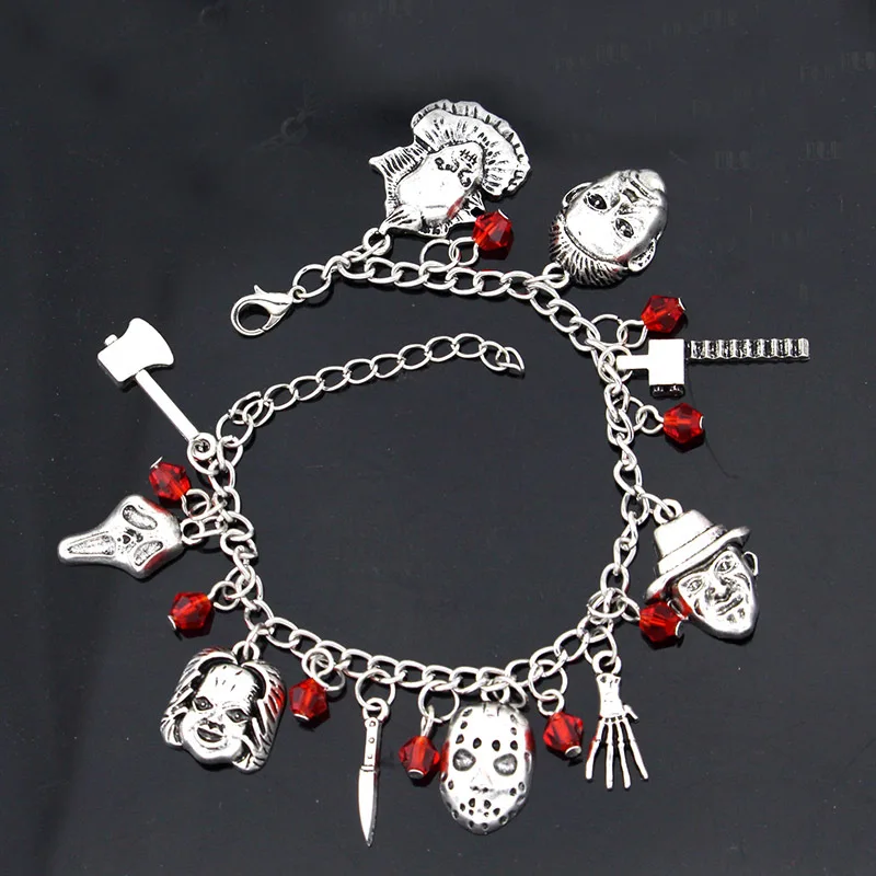 Jewelry 2023 Wholesale Personality Horrible Unique Alloy Bracelet Black Firday Bracelet for Men