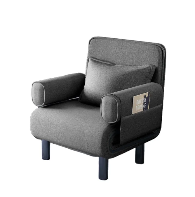 Modern Wooden Folding Chair Sleeper Three Seat Sofa Bed Living Room Multi-function Divan