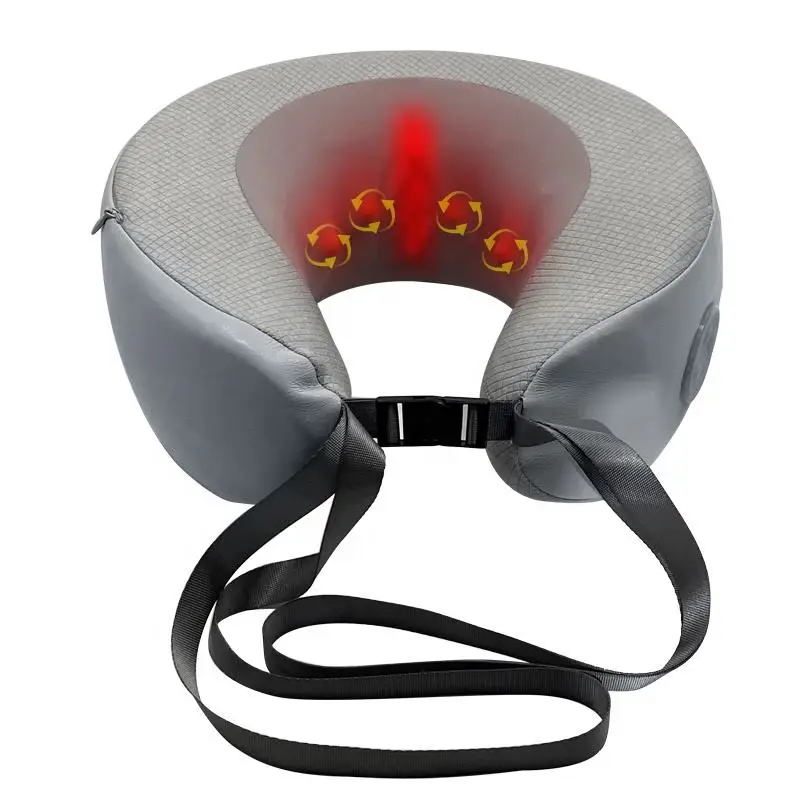 Neck Massager with Heat Cordless Deep Tissue  Massage Pillow for Neck Traps Back and Leg Pain Relief Gifts for Men Women Mom Dad
