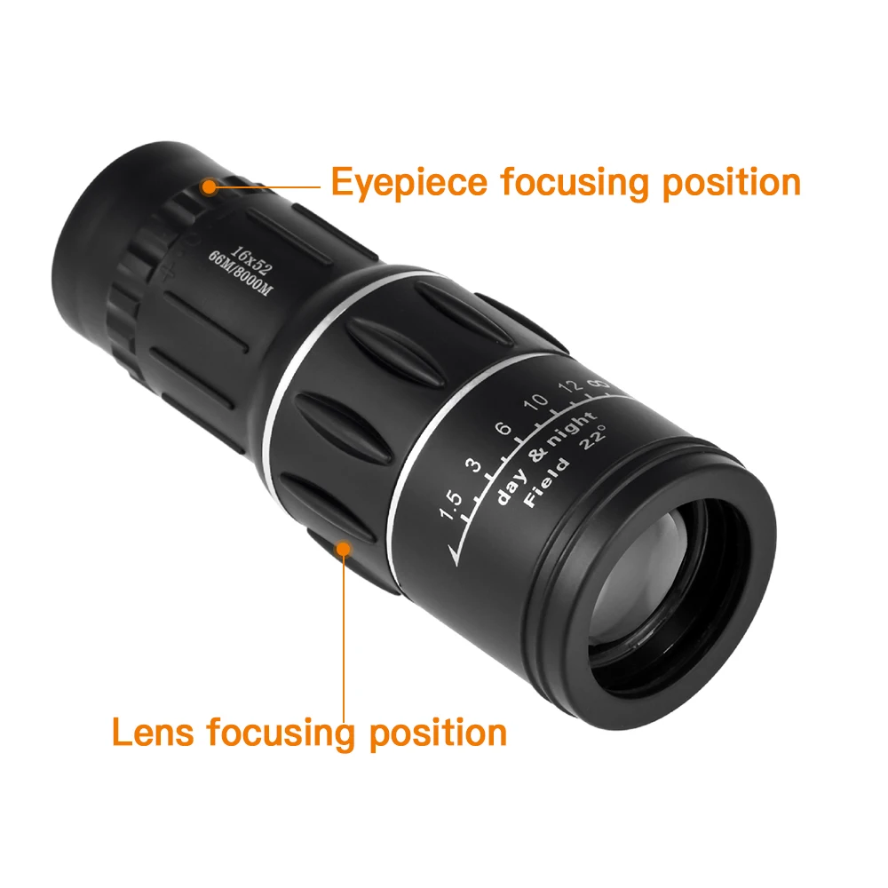 Mini Monocular Bifocal Zoom Binoculars HD 16x52 Night  Hunting Hiking Camping Travel Binoculars