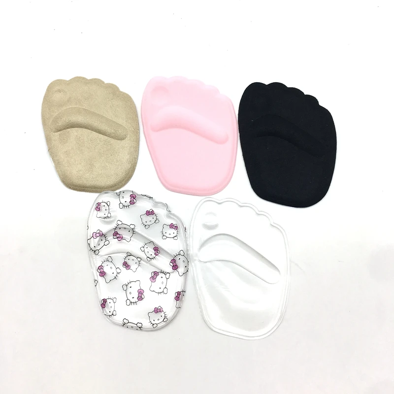 1 Pair of High Heels Half Yards Mat Silicone Compressive Soft Inserting Insole Woman Forefoot Protection Pad Female Insert