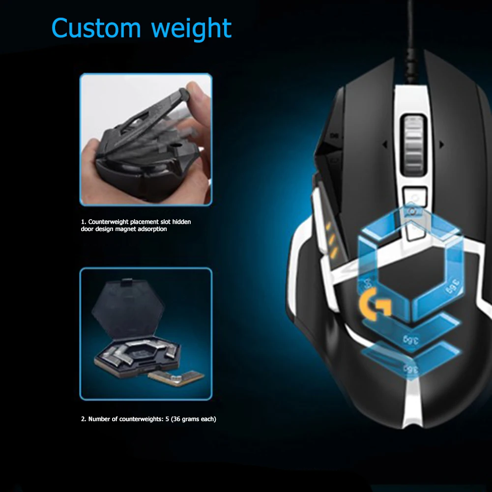 Мышь Logitech G502 Se/g502 Hero с оптическим датчиком Hero, Проводная Механическая игровая мышь с макро Usb, проводная геймерская мышь с Rgb Подсветкой