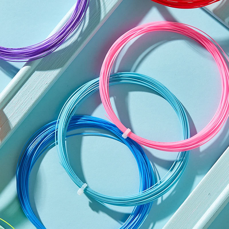 Premium Quality Badminton String0.66mm Nylon Fiber Lingmei Lk66 Double Color For International Tournament Training Fitness