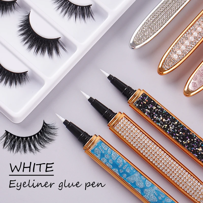 New Arrivals Private Label Eye Liner Adhesive Colored Eyelash Pencil Liquid Lashglue Lash Pen Eyeliner Glue Pen