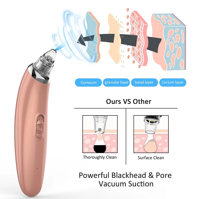 
Facial Skin Care Electric Suction Remove Blackhead Pore Cleaner Vacuum Blackhead Remover Vacuum Tool Kit Removal Machine 