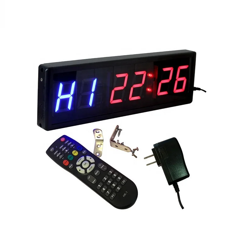 Hot selling  Digital Led Wall Mounting Fitness Training Gym Crossfit Timer Clock