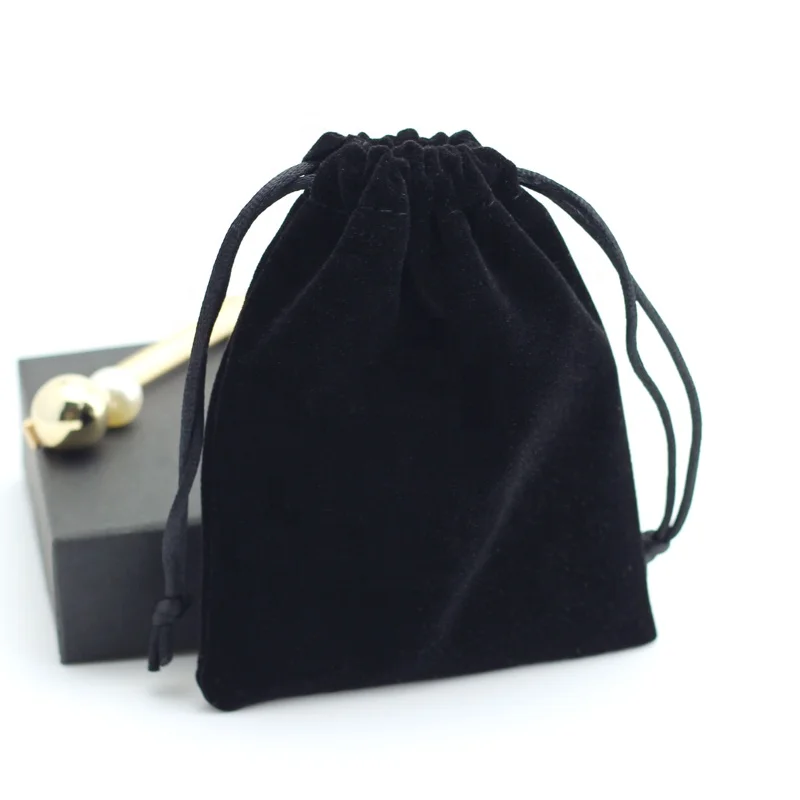 Factory Custom   Gift Ring Earings Bag Drawstring Packaging Velvet Pouch Flannelette Jewelry Bag with logo